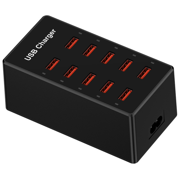 Зарядная станция на 10 USB портов mod. 1010P, 5V1-3.5A, ABS-пластик, черный Зарядная станция на 10 USB портов mod. 1010P, 5V1-3.5A, ABS-пластик, черный