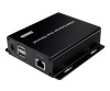 Приемник - KVM IP-удлинитель HDMI USB по витой паре RJ45 UTP (LAN) до 200 метров UltraHD 4K, поддержка IP, черный