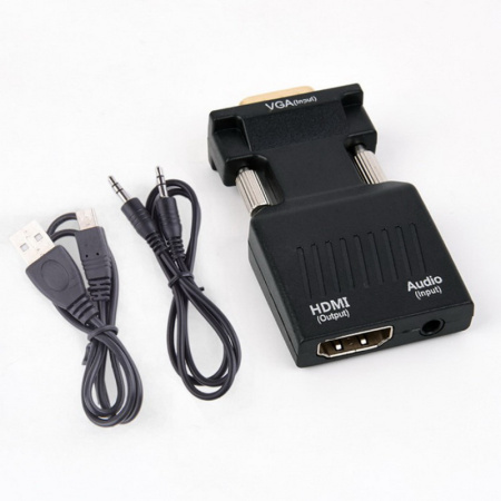 Адаптер - переходник VGA - HDMI PRO MINI, черный