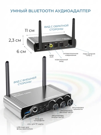 Караоке-система Аудио адаптер Hi-Fi LY18, микрофон проводной YS-102 с кабелем XLR - jack 6,35 мм