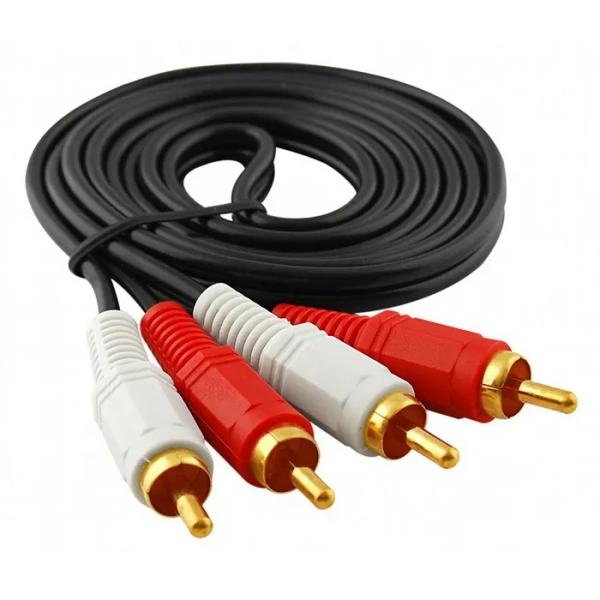 Кабель 2x RCA - 2x RCA, папа-папа, 5 метров, черный Кабель 2x RCA - 2x RCA, папа-папа, 5 метров, черный