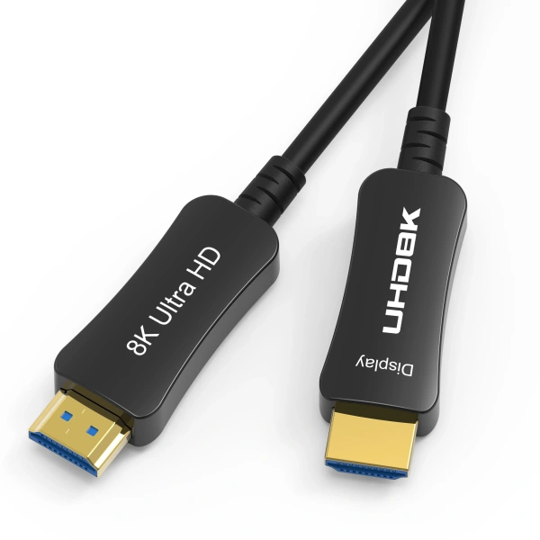 Кабель HDMI v2.1 Optical UltraHD 8K 60Гц / 4K 120Гц, поддержка HDR, ARC, 48 Гбит/с, 50 метров, черный Кабель HDMI v2.1 Optical UltraHD 8K 60Гц / 4K 120Гц, поддержка HDR, ARC, 48 Гбит/с, 50 метров, черный