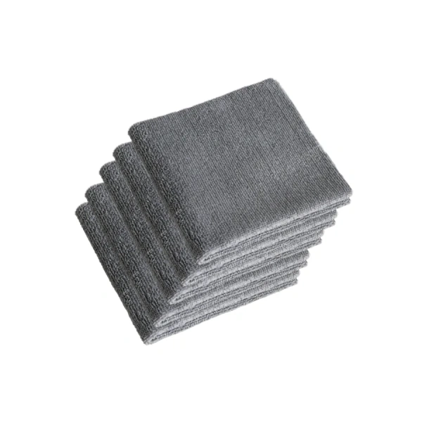 Набор двусторонних салфеток из микрофибры для уборки авто и дома, 35х75см, плотность 420 гр/м.кв, 5 штук, серые