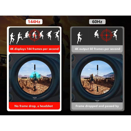 Кабель DisplayPort - DisplayPort, UltraHD 4K 144Hz, папа-папа, 1,8 метра, черный