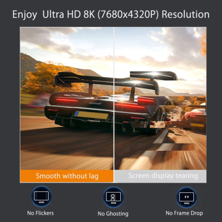Кабель USB3.1 Type-C - DisplayPort v1.4 (DP1.4), 8K 60Гц / 4K 144Гц / 2K 240Гц, 32.4 Гбит/с, 12 бит, в оплетке, 1.8 метра