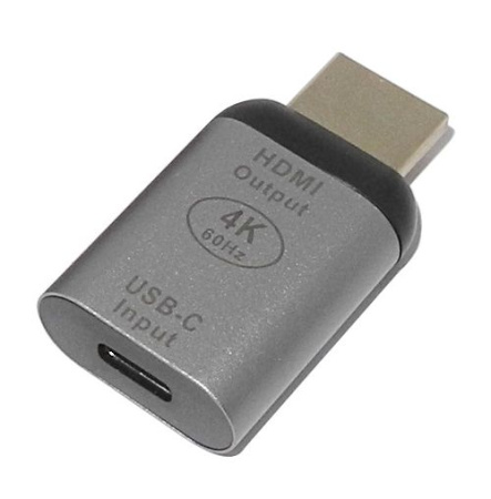 Адаптер - переходник HDMI - USB3.1 Type-С 4K, mini, серый