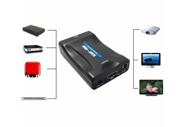 Адаптер - переходник SCART - HDMI, черный Адаптер - переходник SCART - HDMI, черный