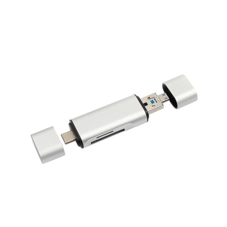 Картридер TF/SD - адаптер для карт памяти - USB3.1 Type-C - MicroUSB - USB3.0