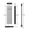 Внешний корпус - бокс для жесткого диска SSD M.2 NGFF - USB-C/USB-A, алюминий, серебро