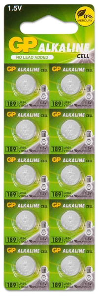 Батарейка часовая - элемент питания GP 189/LR54/AG10/10BP