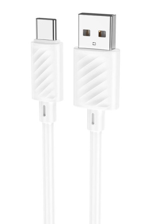 Зарядный USB дата кабель HOCO X88 Type-C, 3.0A, 1м, белый