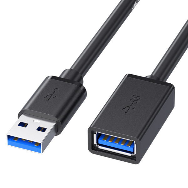 Кабель - удлинитель USB3.0, папа-мама, экранированный, 1 метр, черный Кабель - удлинитель USB3.0, папа-мама, экранированный, 1 метр, черный