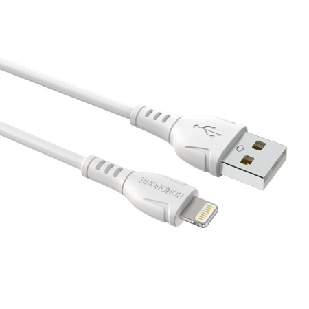 Зарядный USB дата кабель BOROFONE BX51 Lightning, 2.4A, 1м, белый
