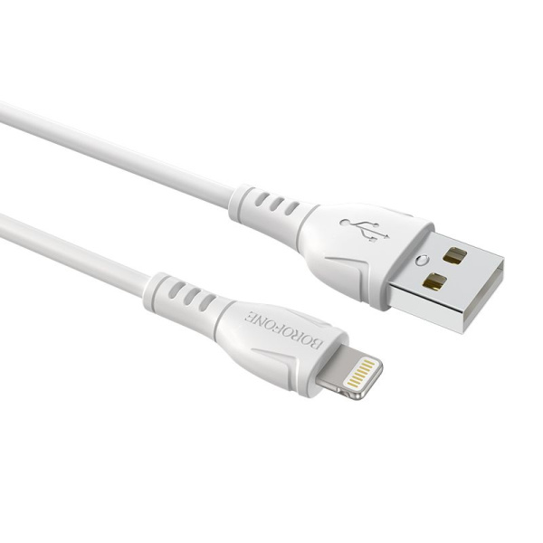Зарядный USB дата кабель BOROFONE BX51 Lightning, 2.4A, 1м, белый