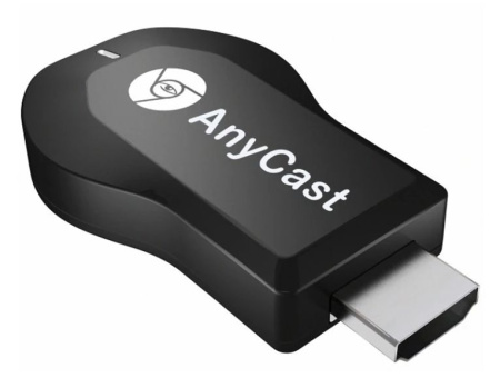Адаптер - донгл - HDMI WiFi-приемник Anycast M2 Plus для подключения смартфона к телевизору, FullHD, однодиапазонный - 2.4GHz, черный
