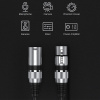 Аудио-кабель XLR (для микрофона, гитары, инструментов), M-F, black, 3 метра