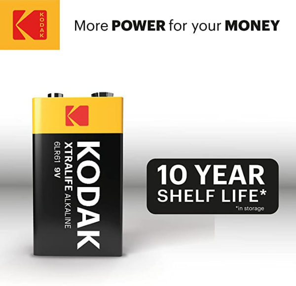 Батарейка - элемент питания KODAK Xtralife Alkaline Крона/9V/6LR61/1BP