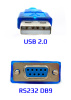 Кабель - переходник USB2.0 - RS232 (DB9), папа-мама, 1,5 метра