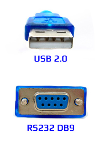 Кабель - переходник USB2.0 - RS232 (DB9), папа-мама, 1,5 метра