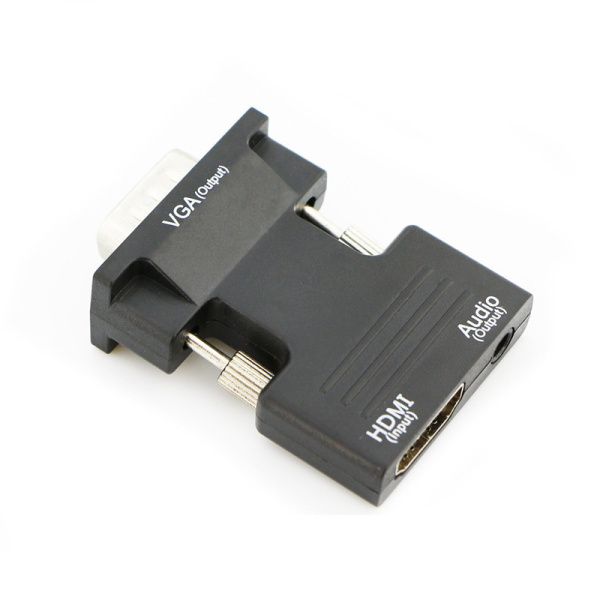 Адаптер - переходник HDMI – VGA - jack 3.5mm (AUX) PRO MINI, черный Адаптер - переходник HDMI – VGA - jack 3.5mm (AUX) PRO MINI, черный