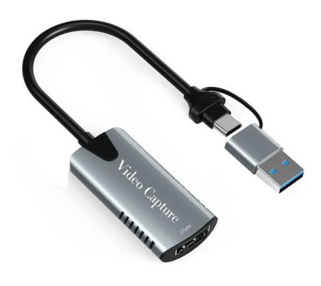 Карта видеозахвата USB3.1 Type-C / USB3.0 Type-A - HDMI, ver.02, серый