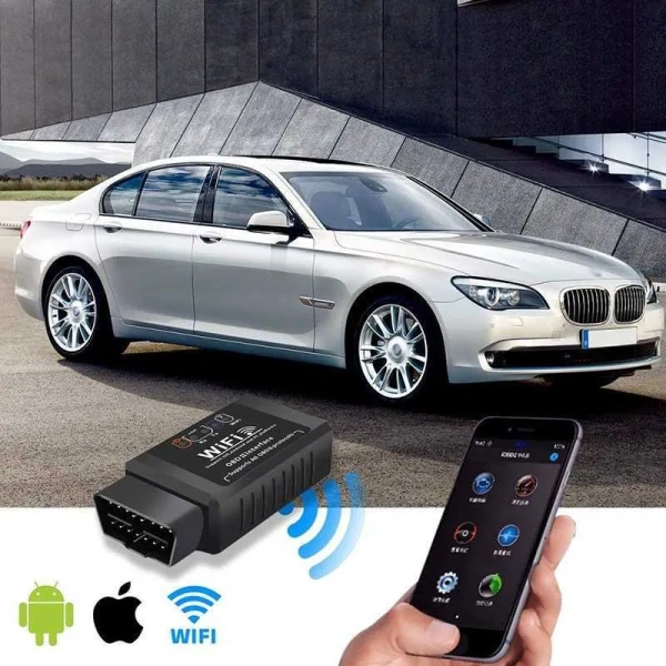 Автосканер ELM327 Wi-Fi OBD2 v1.5 - aдаптер OBDII ver1.5, с индикацией работы, черный Автосканер ELM327 Wi-Fi OBD2 v1.5 - aдаптер OBDII ver1.5, с индикацией работы, черный