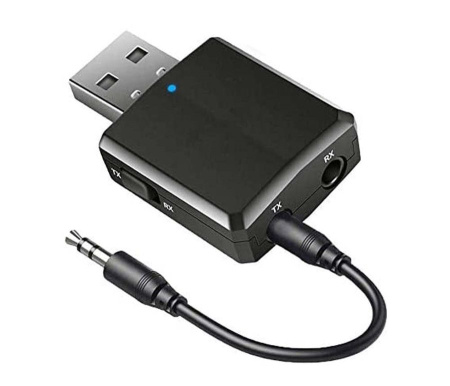 Беспроводной аудио адаптер Bluetooth v5.0 RX/TX, ZF-169 Plus, черный