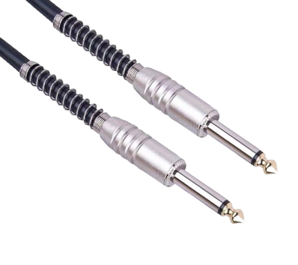 Кабель jack 6.35mm (AUX) PRO, папа-папа, 5 метров, черный