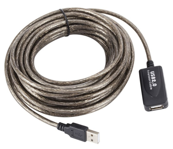 Кабель USB2.0 с усилителем, папа-мама, 10 метров Кабель USB2.0 с усилителем, папа-мама, 10 метров