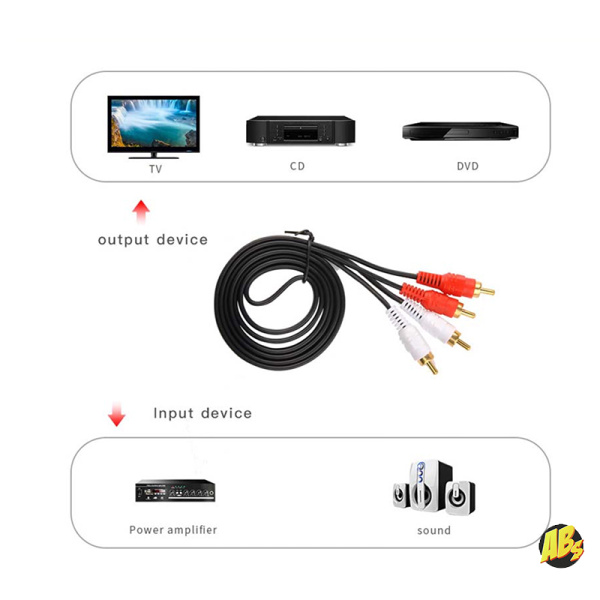 Кабель 2x RCA - 2x RCA, папа-папа, 1,5 метра, черный