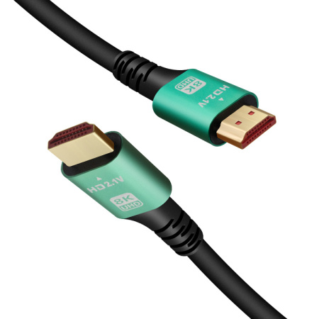 Кабель HDMI v2.1 Premium UltraHD 8K 120Гц, 48 Гбит/с, папа-папа, 1 метр, черный