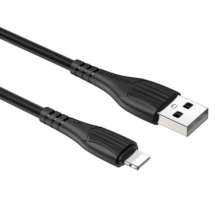 Зарядный USB дата кабель BOROFONE BX37 Lightning, 2.4A, 1м, черный