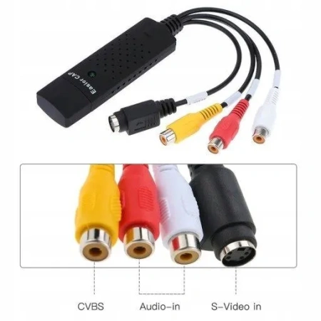 Карта видеозахвата USB2.0 - RCA (AV) EasierCAP, черный