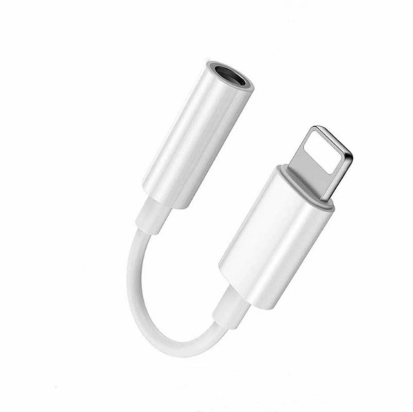 Адаптер - переходник Lightning - jack 3.5mm (AUX) с Bluetooth, белый Адаптер - переходник Lightning - jack 3.5mm (AUX) с Bluetooth, белый