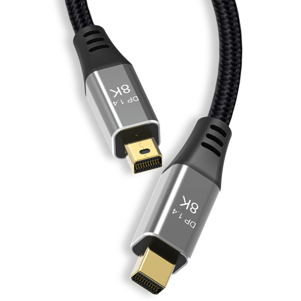 Кабель Mini DisplayPort v1.4 (mDP1.4)  – 8K 60Гц / 4K 144Гц, оплетка, 2 метра