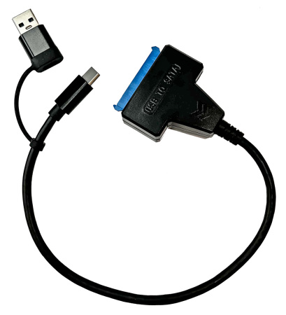 Адаптер - переходник - кабель SATA - USB3.0 - USB3.1 Type-C для жесткого диска SSD/HDD 2.5″, черный