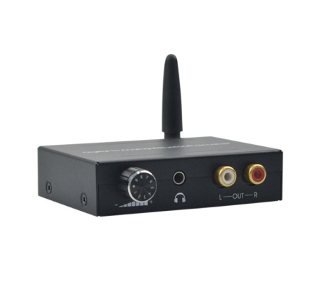 Адаптер - аудио-преобразователь оптика (Toslink/SPDIF) - Bluetooth на jack 3.5mm (AUX), RCA, черный