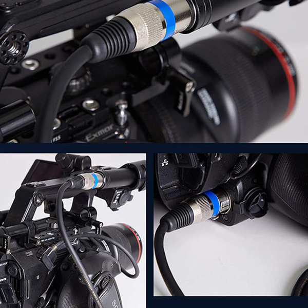 Аудио-кабель XLR (для микрофона, гитары, инструментов), M-F, black, 1 метр