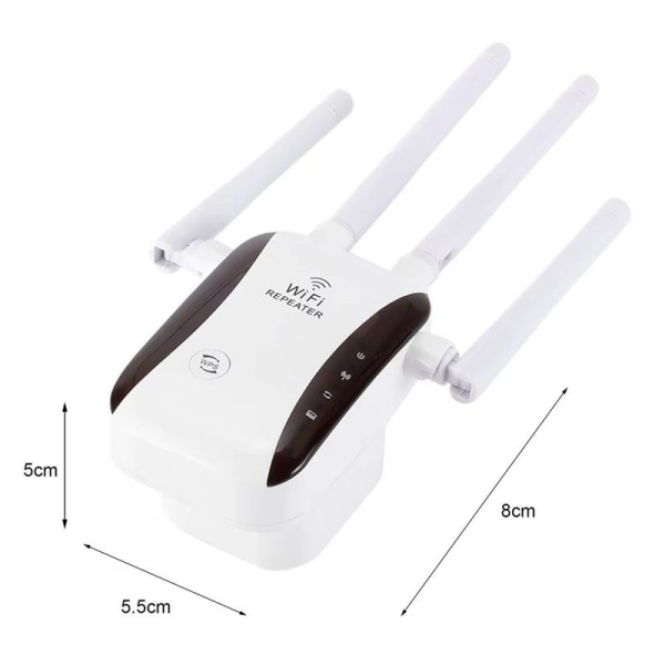 Адаптер - репитер, повторитель, усилитель Wi-Fi сигнала ver.03, до 300 Мбит/с, 4 антенны, белый Адаптер - репитер, повторитель, усилитель Wi-Fi сигнала ver.03, до 300 Мбит/с, 4 антенны, белый