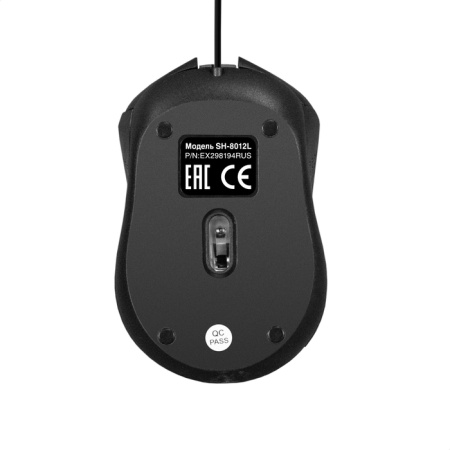 Мышь проводная оптическая ExeGate Professional Standard SH-8012L, 1000dpi, 3D, 3 кн. 1кол, 2м, черный