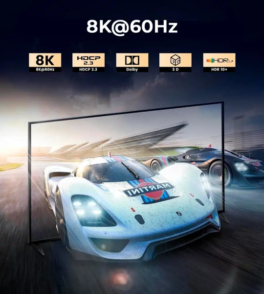 Cплиттер - разветвитель 1×3 HDMI UltraHD 8K 60Гц / 4K 120Гц, до 48 Гбит/c, поддержка HDCP2.3 и Dolby Vision, черный Cплиттер - разветвитель 1×3 HDMI UltraHD 8K 60Гц / 4K 120Гц, до 48 Гбит/c, поддержка HDCP2.3 и Dolby Vision, черный