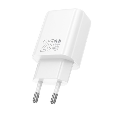 Зарядное устройство сетевое - блок питания HOCO N60, USB Type-C PD20W, белый
