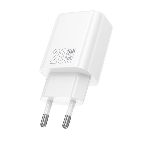 Зарядное устройство сетевое - блок питания HOCO N60, USB Type-C PD20W, белый Зарядное устройство сетевое - блок питания HOCO N60, USB Type-C PD20W, белый