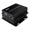 KVM IP-удлинитель HDMI USB по витой паре RJ45 UTP (LAN) до 200 метров UltraHD 4K, поддержка IP, комплект, черный