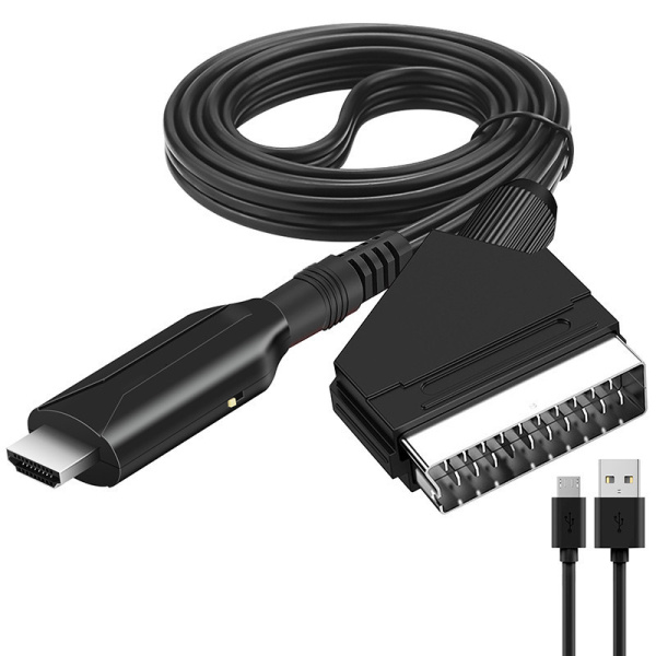 Кабель - переходник HDMI на SCART, черный