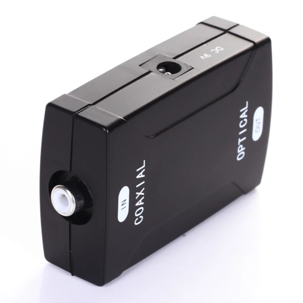 Цифровой преобразователь оптического сигнала в коаксиальный - OPTICAL (spdif, toslink) to COAXIAL, черный Цифровой преобразователь оптического сигнала в коаксиальный - OPTICAL (spdif, toslink) to COAXIAL, черный