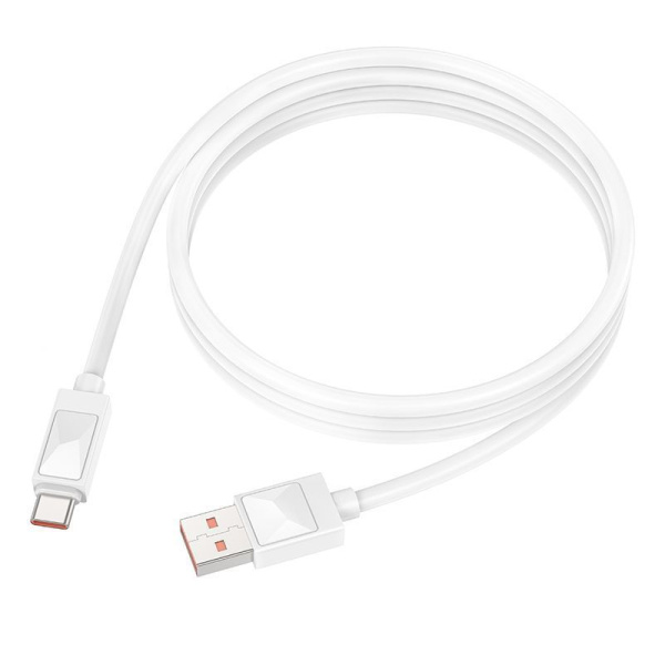 Зарядный USB дата кабель BOROFONE BX109A Type-C, 5.0A, 1 м, белый Зарядный USB дата кабель BOROFONE BX109A Type-C, 5.0A, 1 м, белый