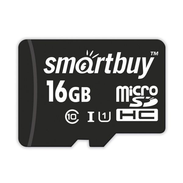 Карта памяти MicroSDHC 16Gb SmartBuy (SB16GBSDCL10-01), класс 10, SD-адаптер Карта памяти MicroSDHC 16Gb SmartBuy (SB16GBSDCL10-01), класс 10, SD-адаптер