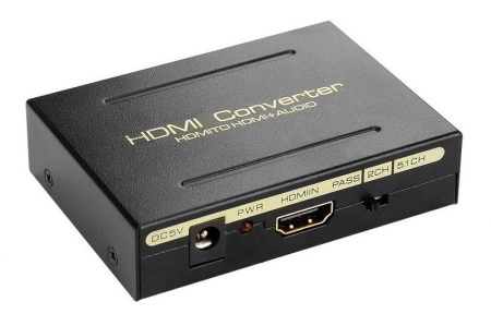 Адаптер - HDMI аудио экстрактор 4K 30Гц, черный