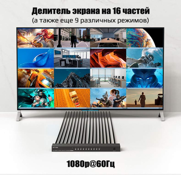 Свитч - делитель экрана HDMI 1х16, 1080p 60Hz Свитч - делитель экрана HDMI 1х16, 1080p 60Hz